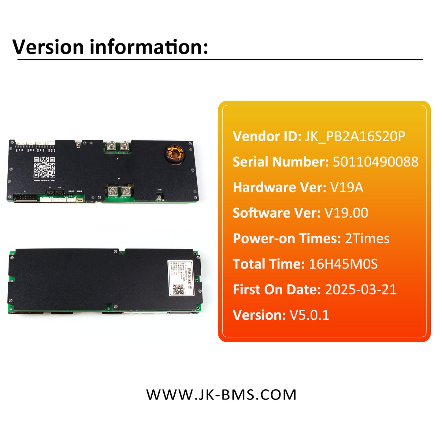 JK Bms V19 PB2A16S20P 16S 200A With 4.3inch Display