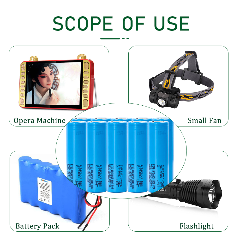 Samsung NMC21700-50E 3.6V 4900mah lithium ion battery