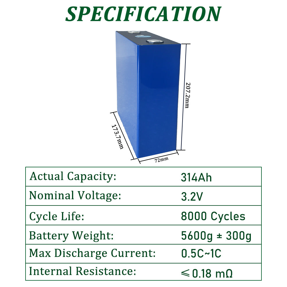 EVE MB31 314Ah Grade A LiFePO4 Battery