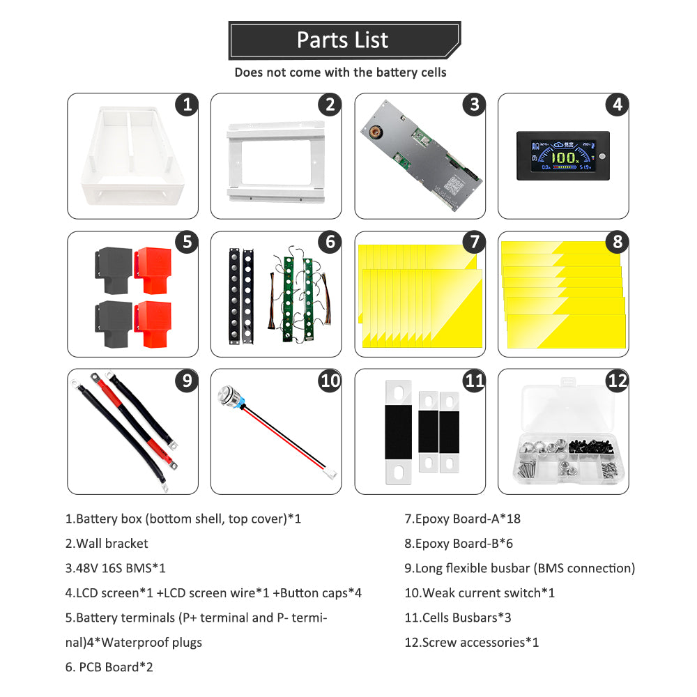 48V 16S 105ah LiFePo4 Battery BOX With JK BMS