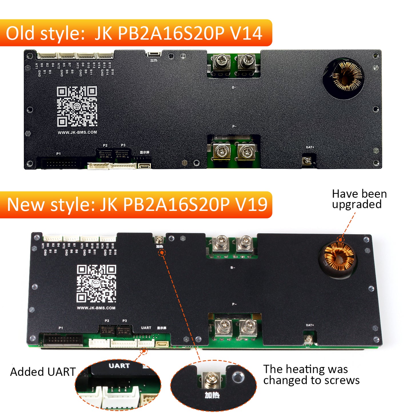 JK Bms V19 PB2A16S20P 16S 200A With 4.3inch Display