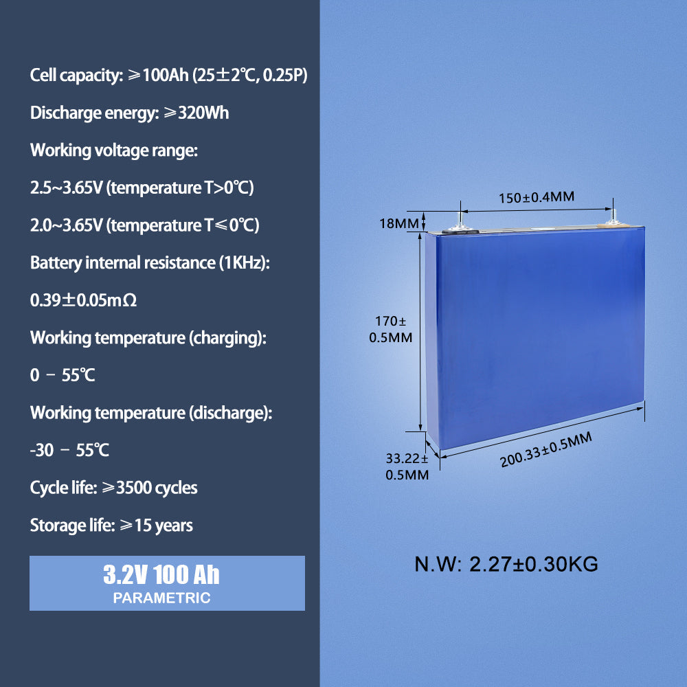 Lifepo4 CATL 100Ah Grade A Batteries Cells For Golf carts RV Storage Battery Pack