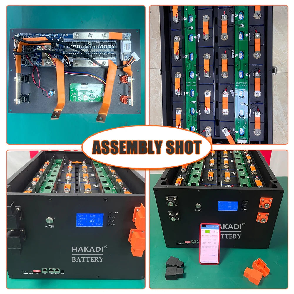 51.2V 16S 230A LiFePo4 Battery Box Kit With BT BMS For Home Solar Energy Storage