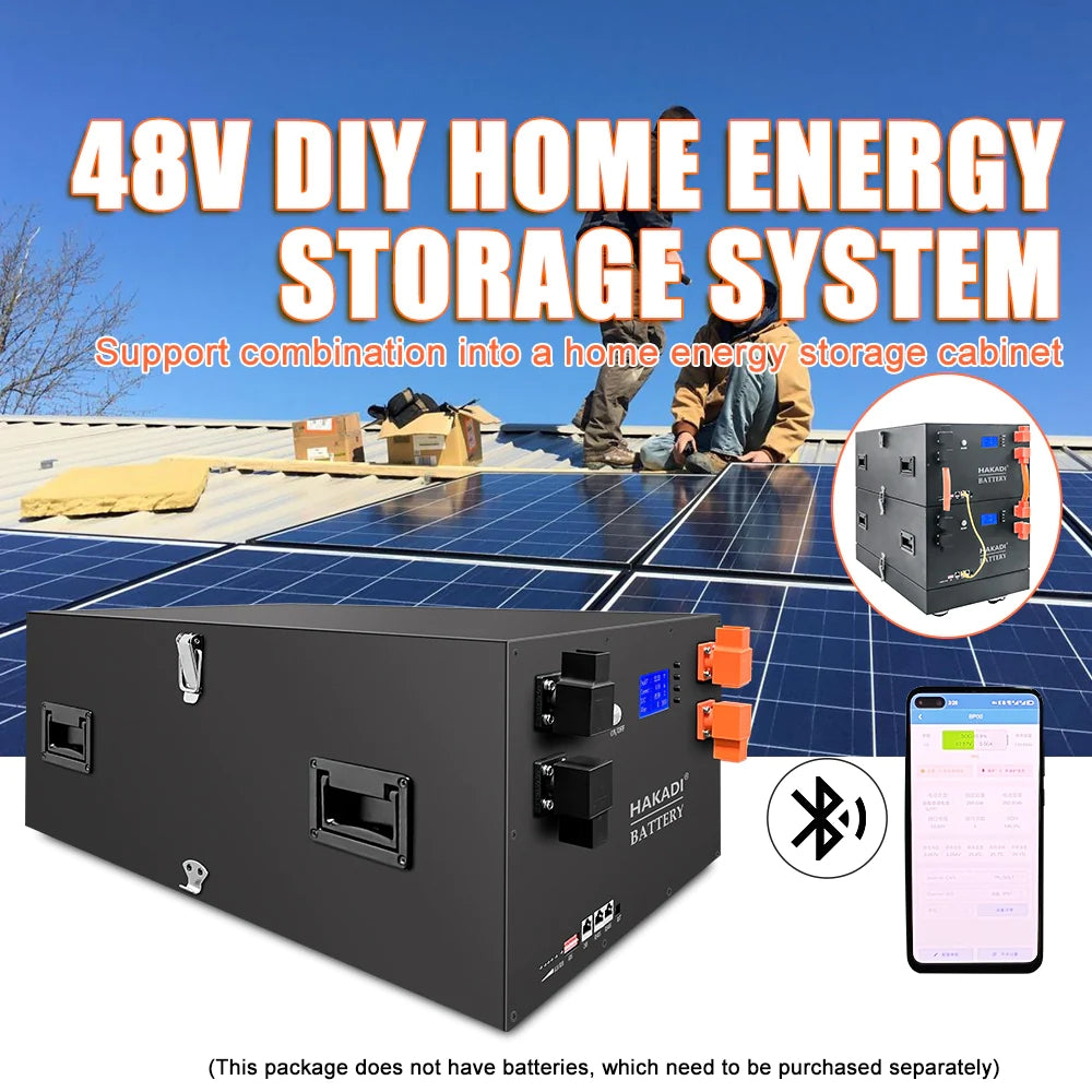 51.2V 16S 230A LiFePo4 Battery Box Kit With BT BMS For Home Solar Energy Storage