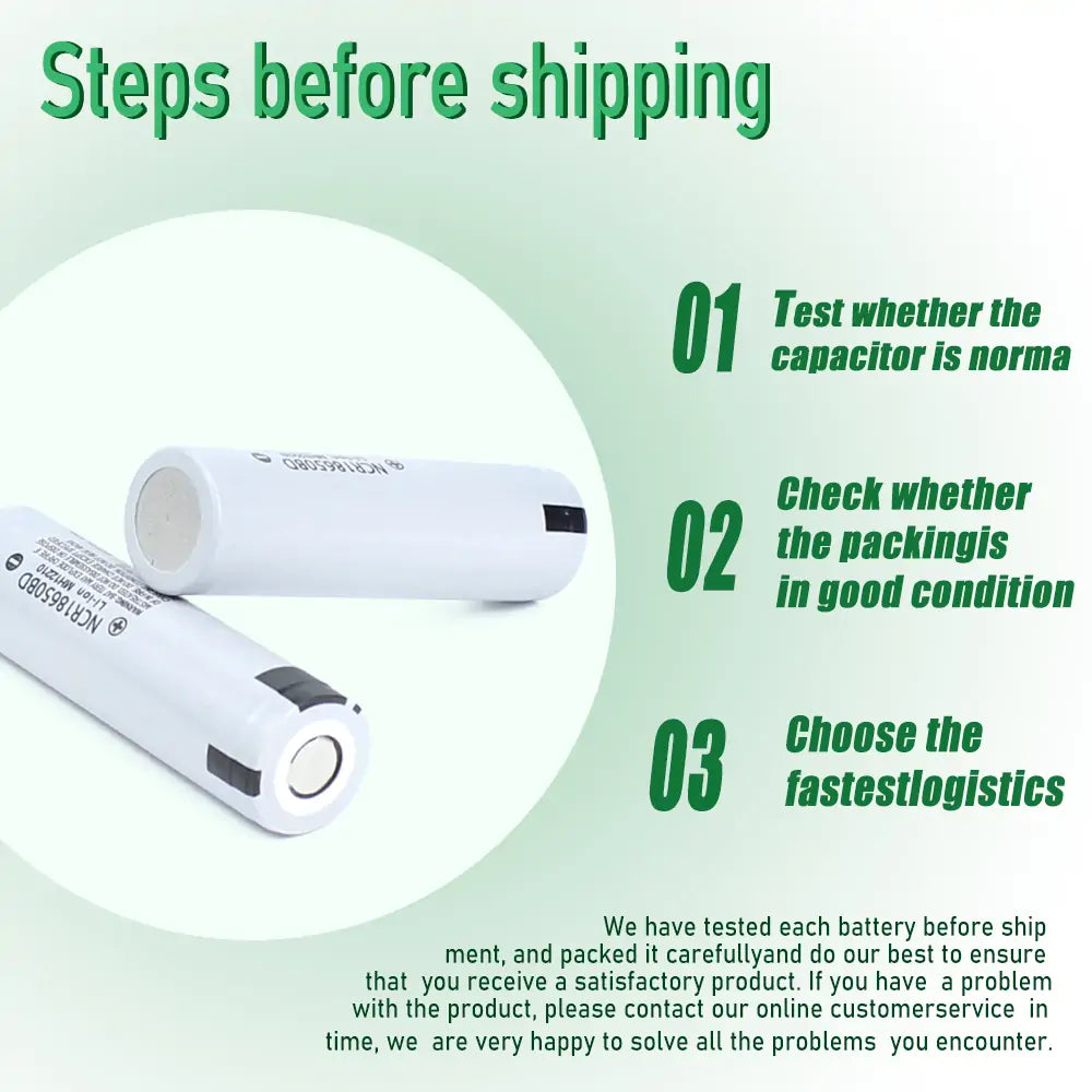 Panasonic NCR18650BD 3.6V 3200mAh lithium ion battery