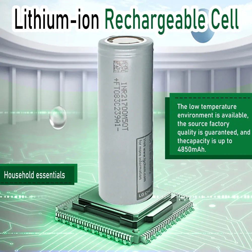 LG INR21700-M50T 3.6V 5000mah Lithium ion Battery