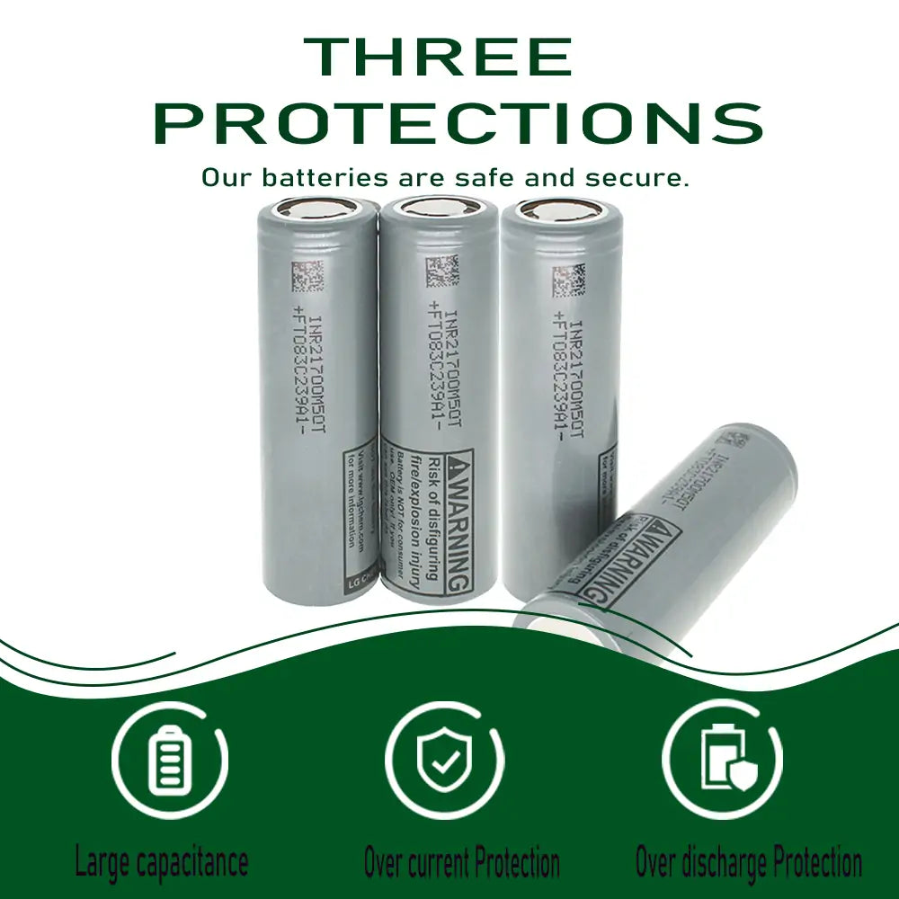 LG INR21700-M50T 3.6V 5000mah Lithium ion Battery