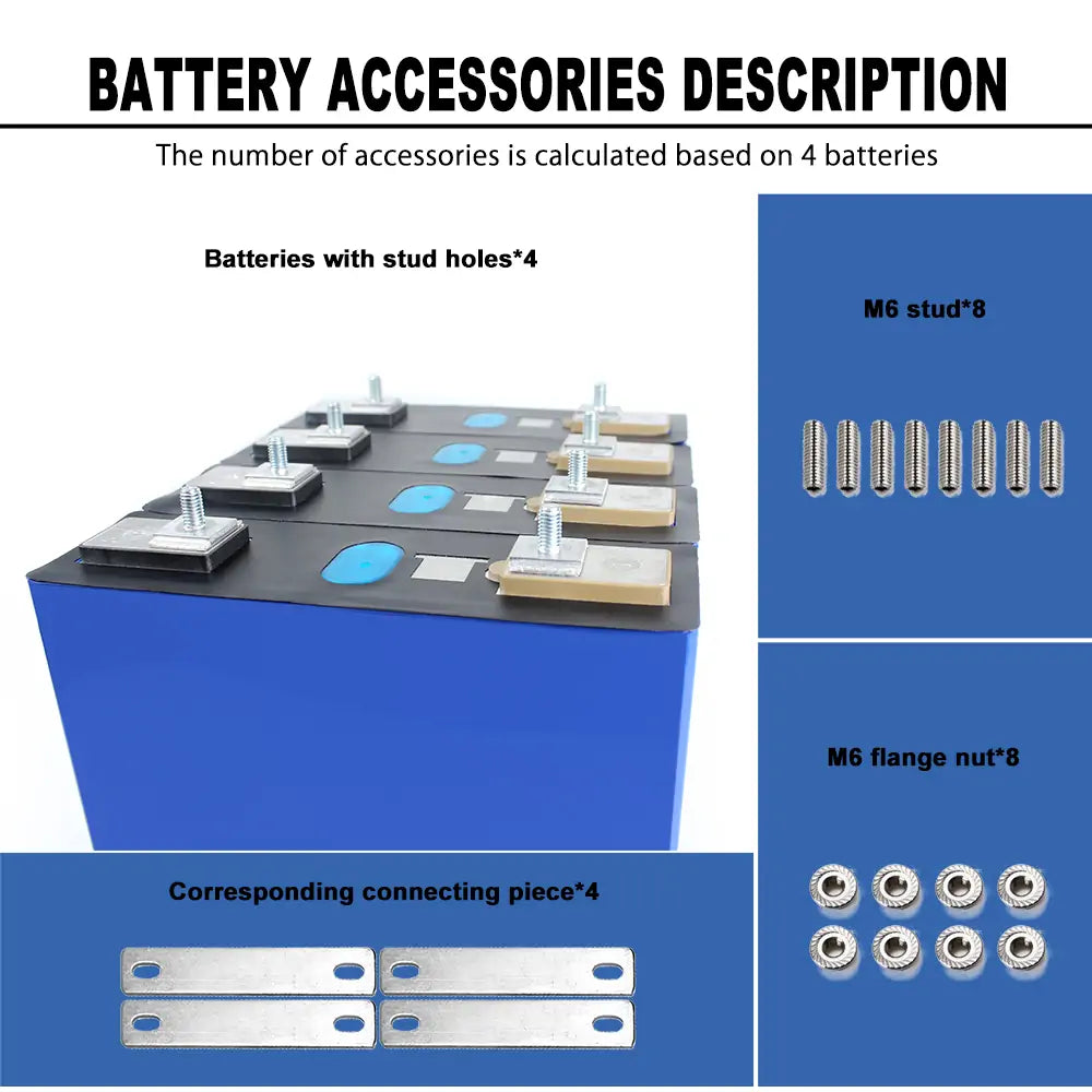 Lifepo4 Lishen 202Ah Battery Cells 3.2V Round stud Grade A Rechargeable For DIY 12V 24V 36V 48V Solar Energy Storage System EV RV Boat