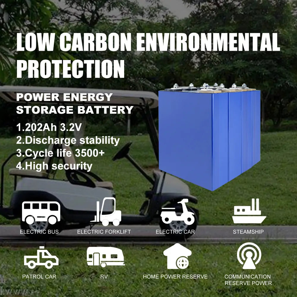 Lifepo4 Lishen 202Ah Battery Cells 3.2V Round stud Grade A Rechargeable For DIY 12V 24V 36V 48V Solar Energy Storage System EV RV Boat