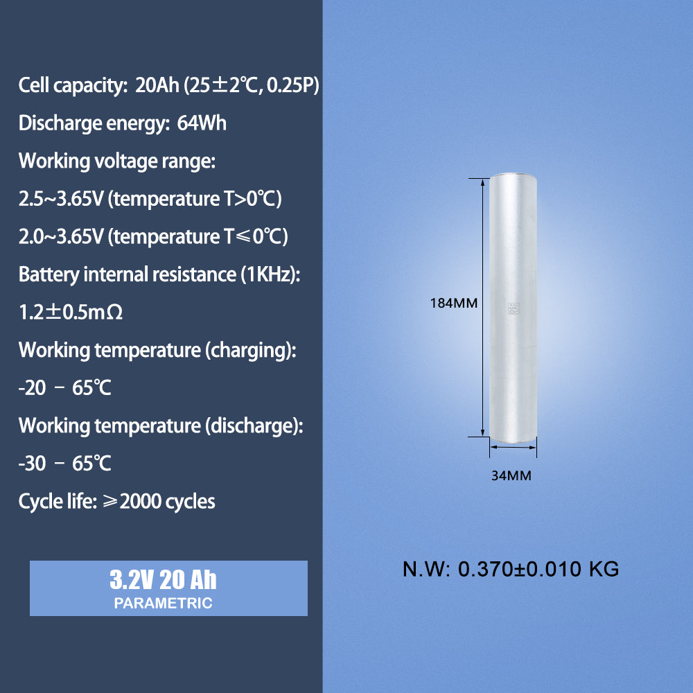 CATL 34184 3.2V 20Ah Lifepo4 battery 20000 cycles