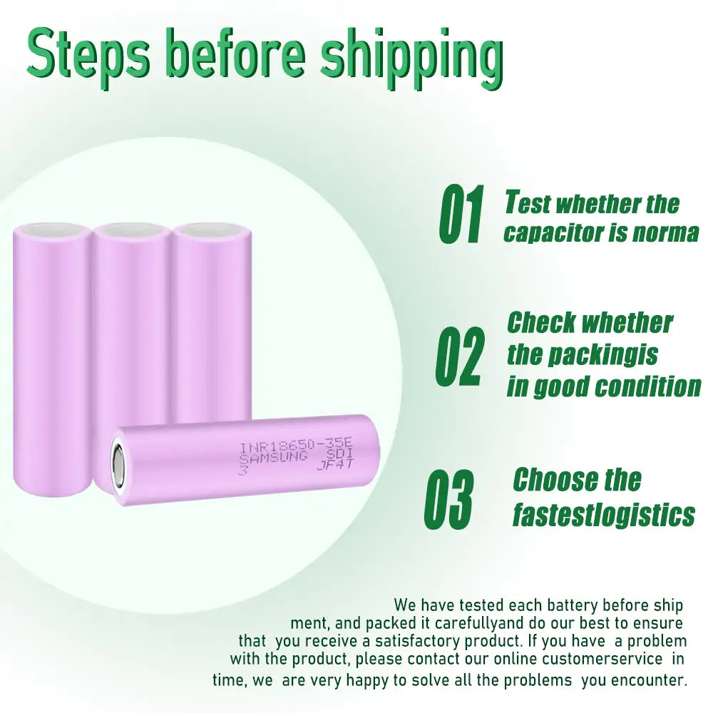 Samsung INR18650 35E 3.6V 3500mah lithium ion battery