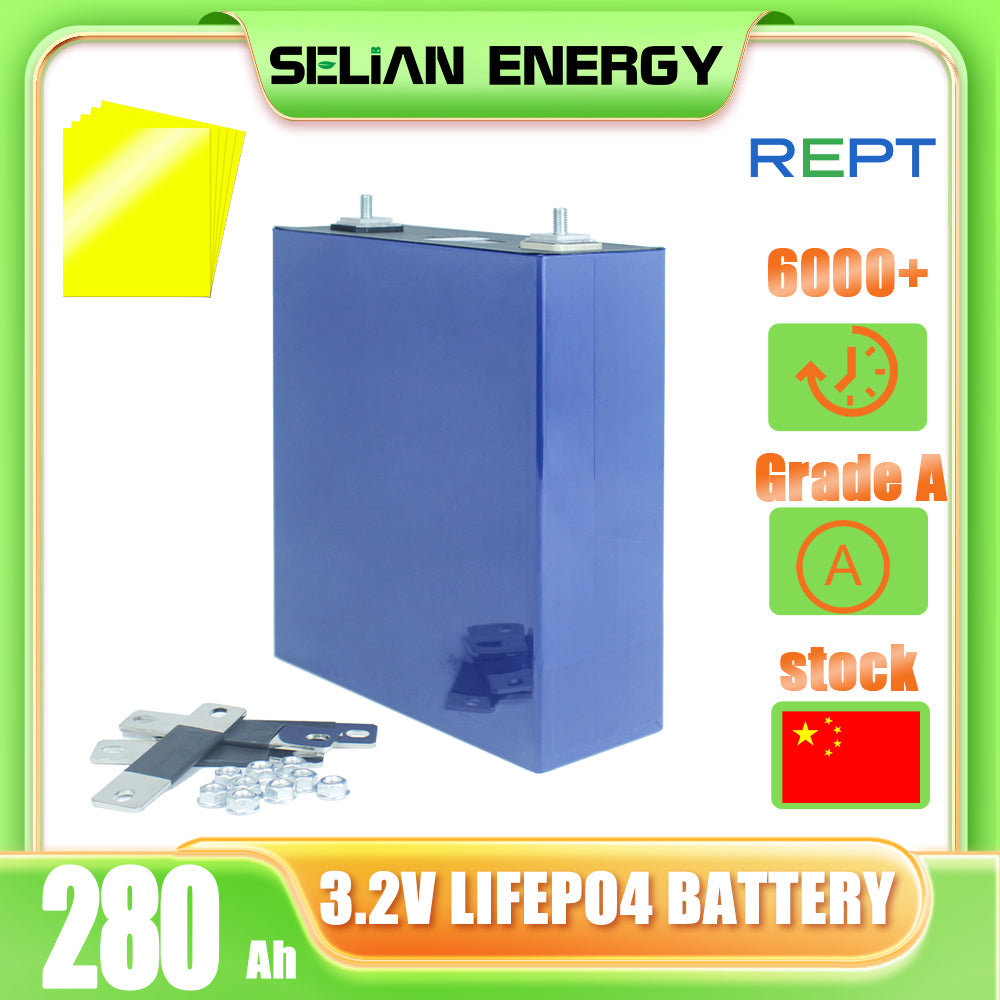 REPT 3.2V 280A Lifepo4 Prismatic Cells Rechargeable Battery for Solar Energy Storage UPS Supply