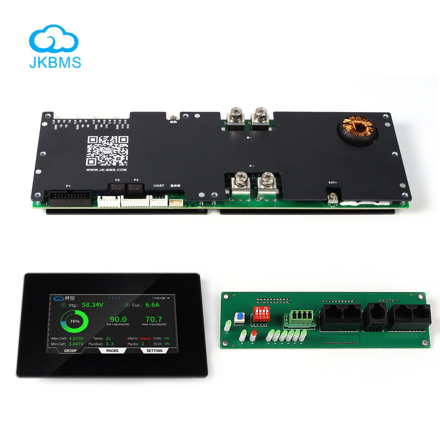 JK Bms V19 PB2A16S20P 16S 200A With 4.3inch Display