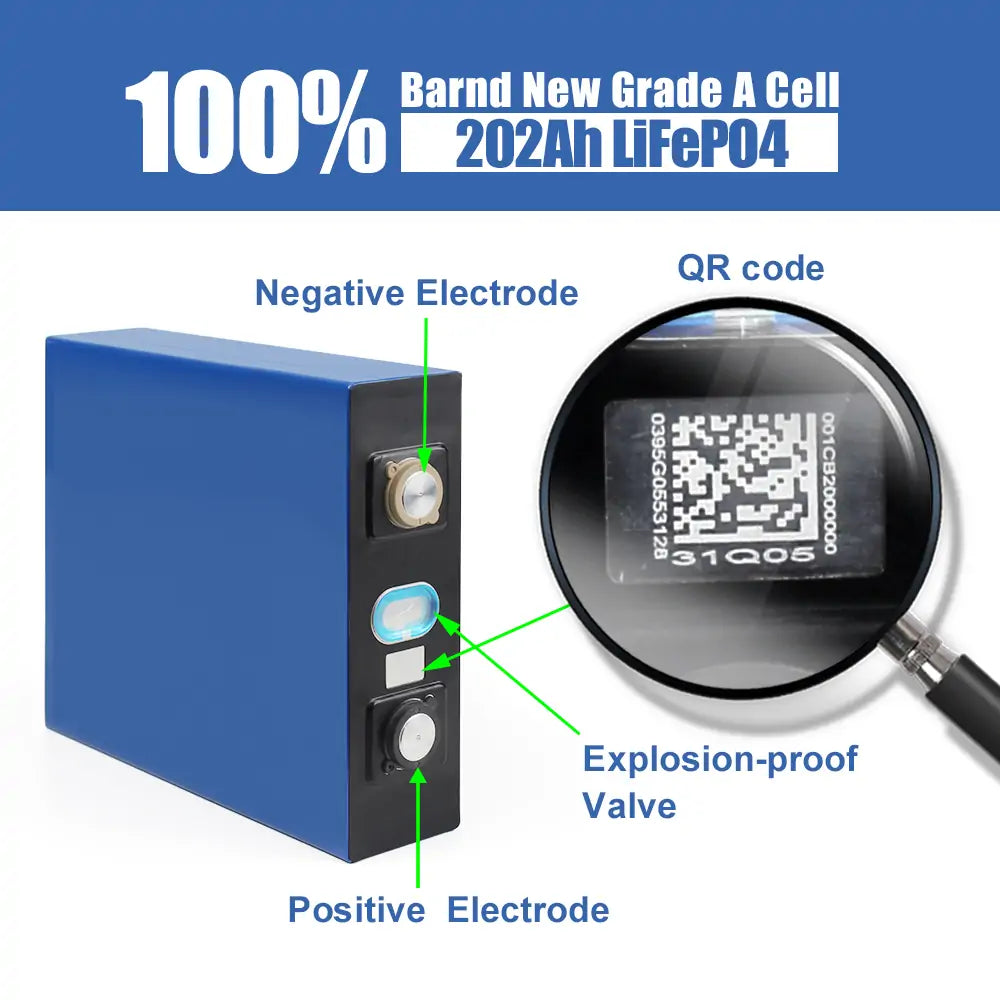 CATL Lifepo4 3.2V 200-202Ah A Grade Battery 6000+ Cycle Life Rechargeable Cells For Solar Energy Storage