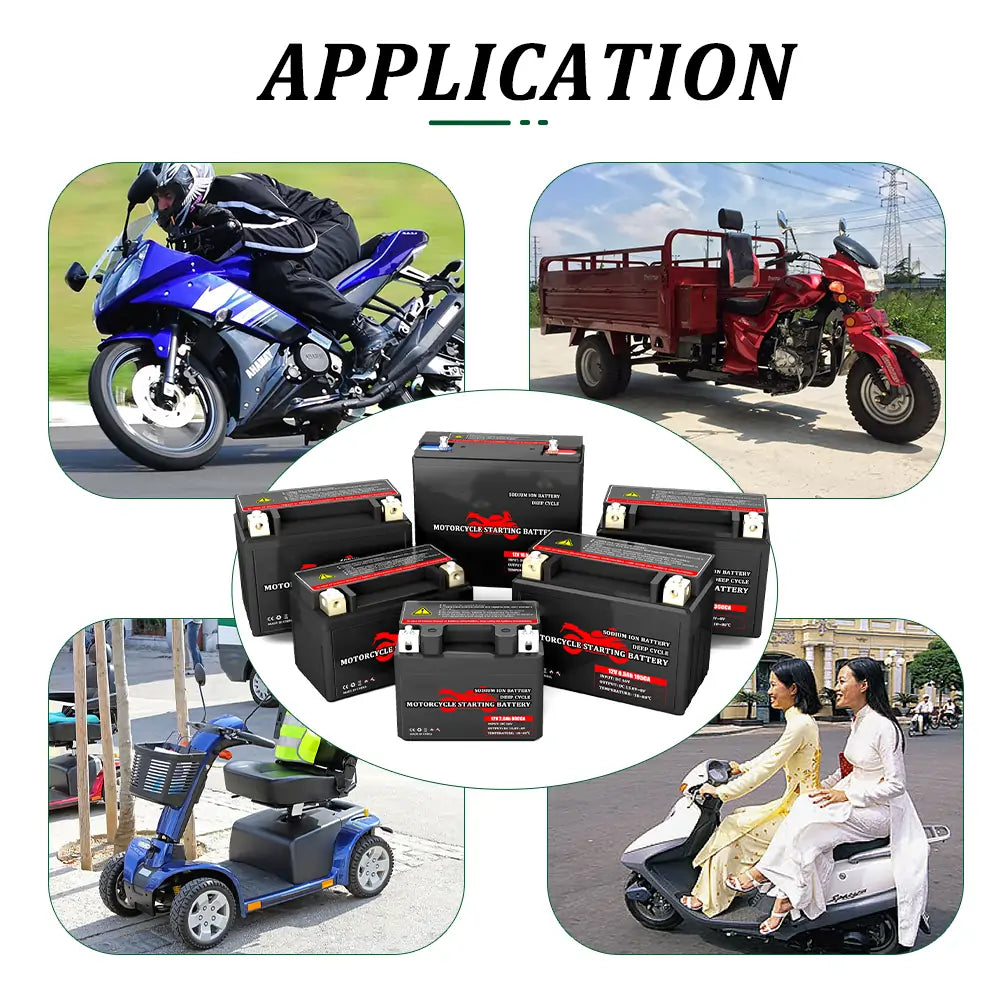 New Arrival 12V 6.5Ah 195CCA Deep Cycle Sodium Ion Na Battery Pack for Motorcycle Long Cycle Life