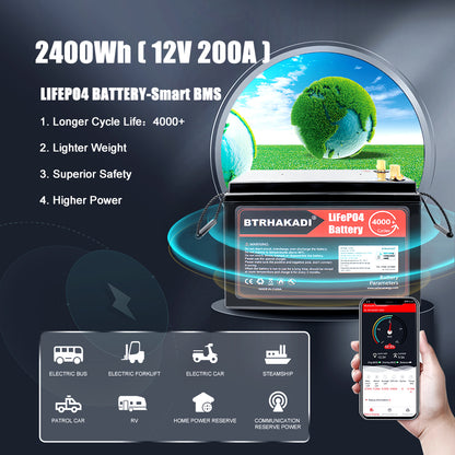 Factory prices 12V 200A Power Energy LiFePO4 Rechargeable Battery Pack Built in BMS for solar system Home Energy Storage