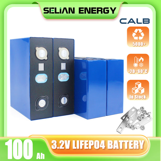 Lifepo4 CALB 3.2V 100Ah Grade A Battery Cells Cycle life 5000+Rechargeable For RV EV Boat DIY 12V/24V/36V/48V Solar Energy Storage Battery Pack