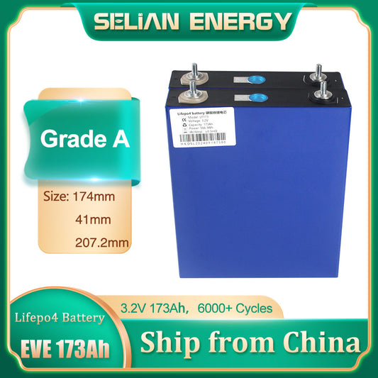 EVE LF173K Grade A Cells LiFePO4 173Ah Brand New Rechargeable Battery Cycle 6000+ Life Cells