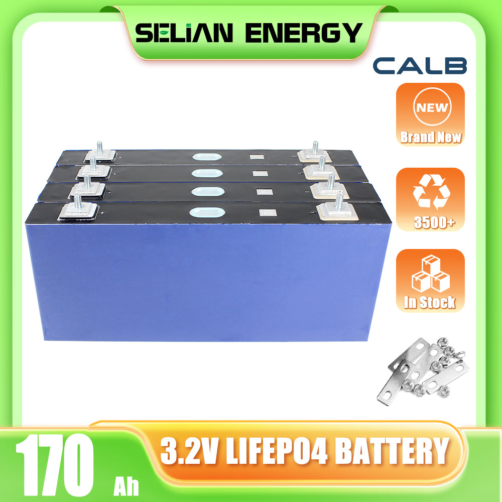 CALB 3.2V 170Ah LiFePO4 Battery Cells Cycle life 2500+ Rechargeable for Solar Energy Storage Pack RV EV Marine Power