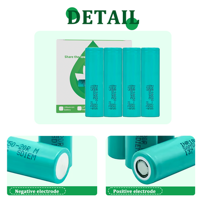 100% original 18650-20R 3.6V 2000mah NMC Rechargeable Li-ion Battery Cell For special electric OEM/ODM Accept