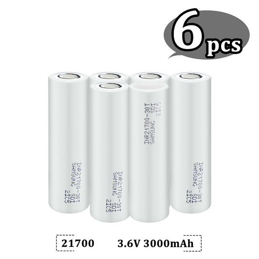 21700-30T 3.6V 3000mah Cylindrical Rechargeable Li Ion Battery 1C-3C Discharge Cell For Flashlight Solar System OEM/ODM Accept