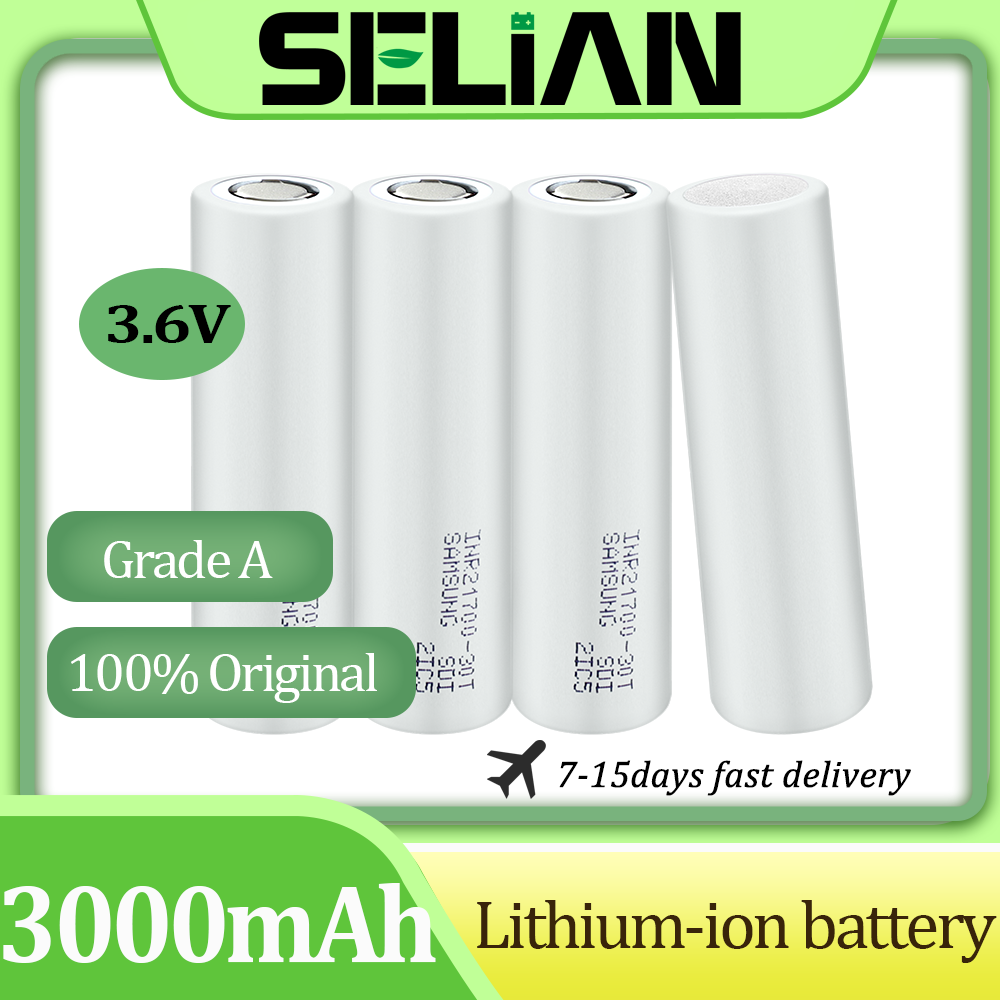 21700-30T 3.6V 3000mah Cylindrical Rechargeable Li Ion Battery 1C-3C Discharge Cell For Flashlight Solar System OEM/ODM Accept