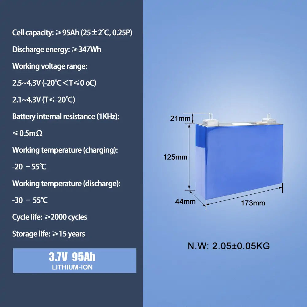 CATL 3.7V 95Ah NMC lithium-ion Battery Cell Rechargeable 2000+cycle life For Boat Golf Cart