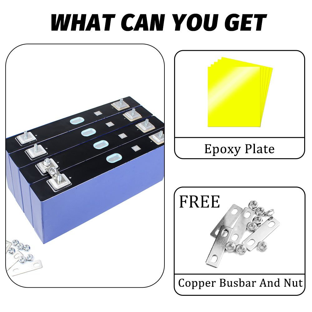 CALB 3.2V 170Ah LiFePO4 Battery Cells Cycle life 2500+ Rechargeable for Solar Energy Storage Pack RV EV Marine Power