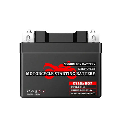 New Arrival 12V 2600mAh 80CCA Sodium Na ion Battery Motorcycle starts Sodium-ion Batteries Pack