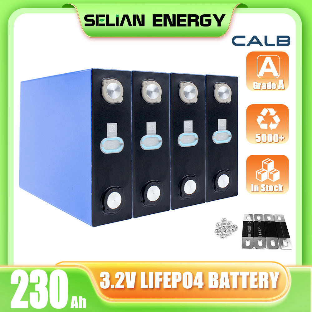 CALB 3.2V 230Ah 4PCS LiFePO4 Battery Cells 4000+Cycle life Rechargeable For DIY pack for Solar System RV EV