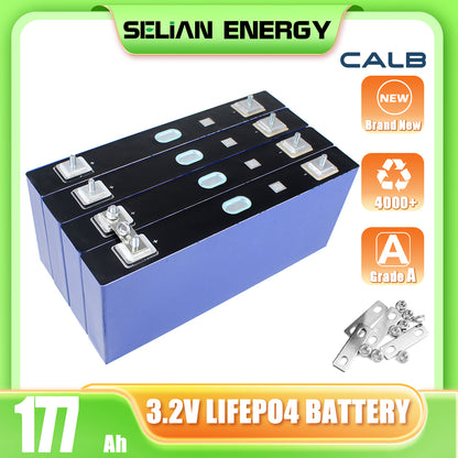 CALB 3.2V 177Ah LiFePO4 Battery Cells Cycle life 2500+ Rechargeable for Solar Energy Storage Pack RV EV Marine Power