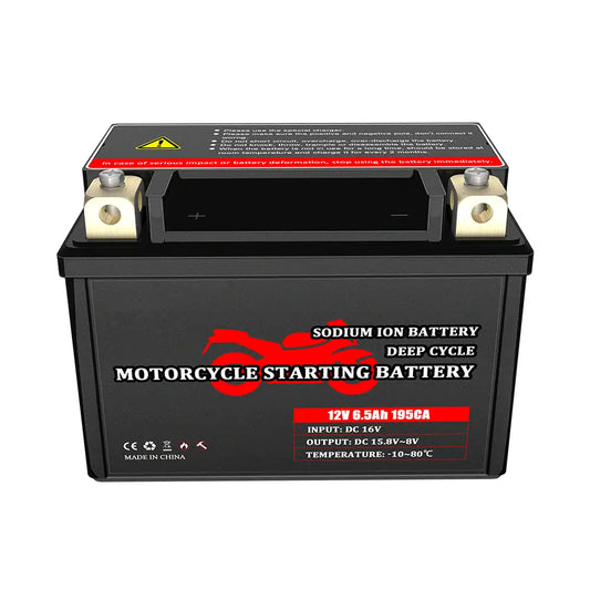 New Arrival 12V 7.8Ah 235CCA Sodium 18650 Na ion Batteries 3000 Times Motorcycle Starting Sodium-ion Battery Pack