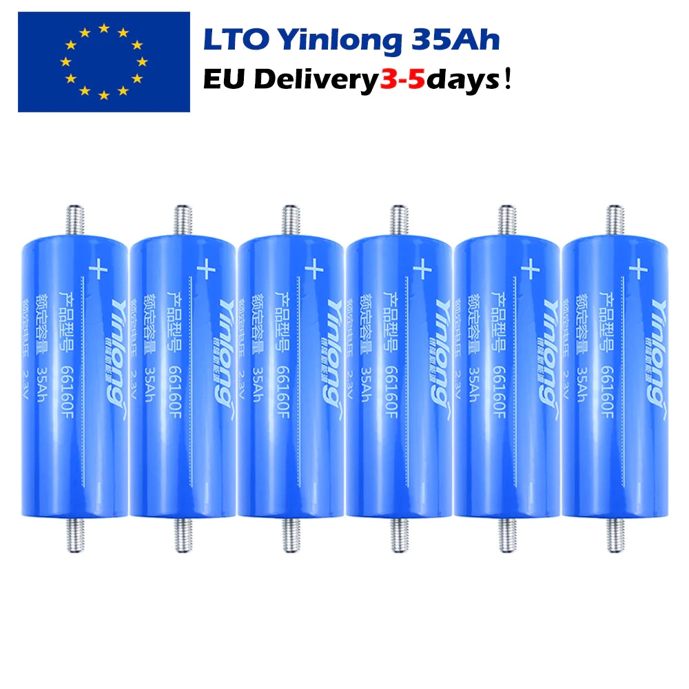 EU STOCK ! LTO Brand New YInlong 2.3V 35Ah Battery cycle life 25000+For low temperature discharge DIY Battery PACK audio