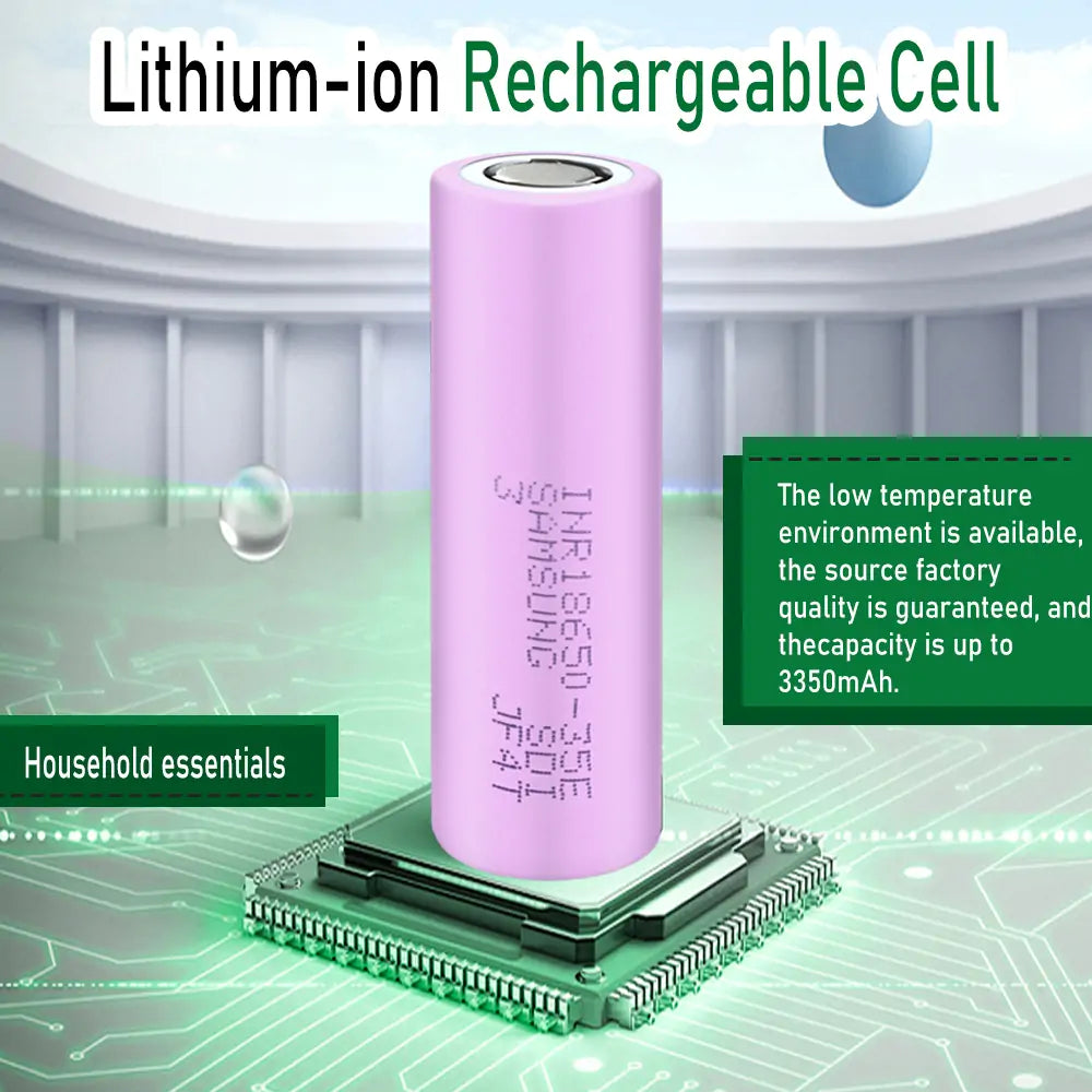 INR18650-35E 3.6V 3500mah Rechargeable Lithium-ion Battery Cylindrical Cell For DIY Energy Storage Pack