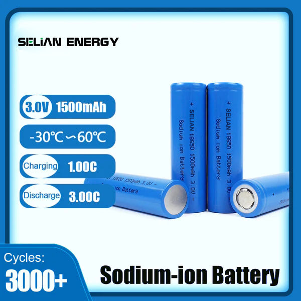 Sodium ion 18650 3V 1500mAh Battery Original Na ion SIB battery Rechargeable Cell For E-bike Power Tools DIY 12V 24V 48V 72V Battery Pack