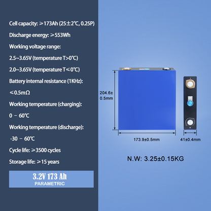 EVE LF173K Grade A Cells LiFePO4 173Ah Brand New Rechargeable Battery Cycle 6000+ Life Cells