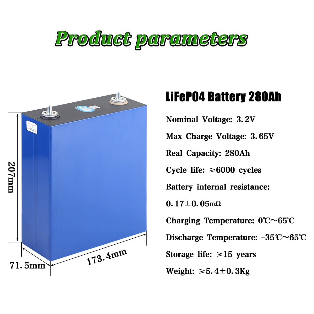 Free Shipping CATL 3.2V 280Ah Grade A Lifepo4 Battery