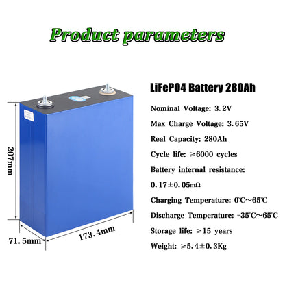 Free Shipping CATL 3.2V 280Ah Grade A Lifepo4 Battery