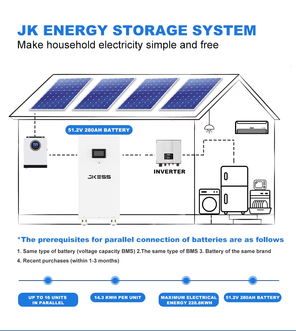 JK ESS 48V 16S 314Ah DIY Box 15Kwh Lifepo4 Home Storage System