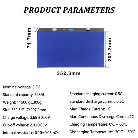 Free Shipping EVE MB56 LiFePO4 lf628Ah Grade A Cell